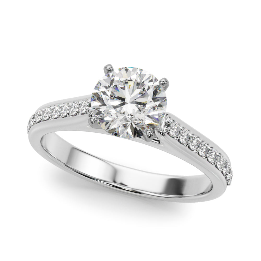 Single Row Engagement Ring