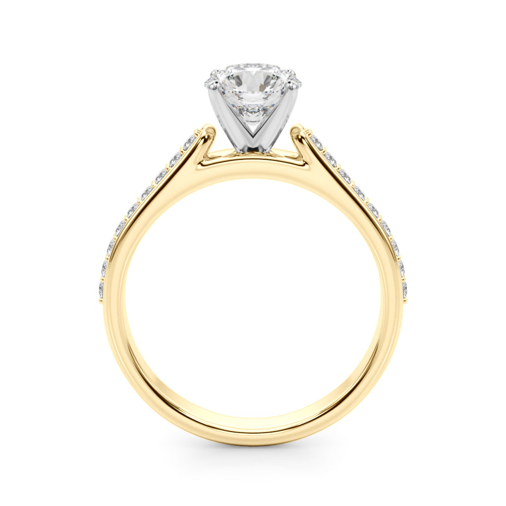 Single Row Engagement Ring