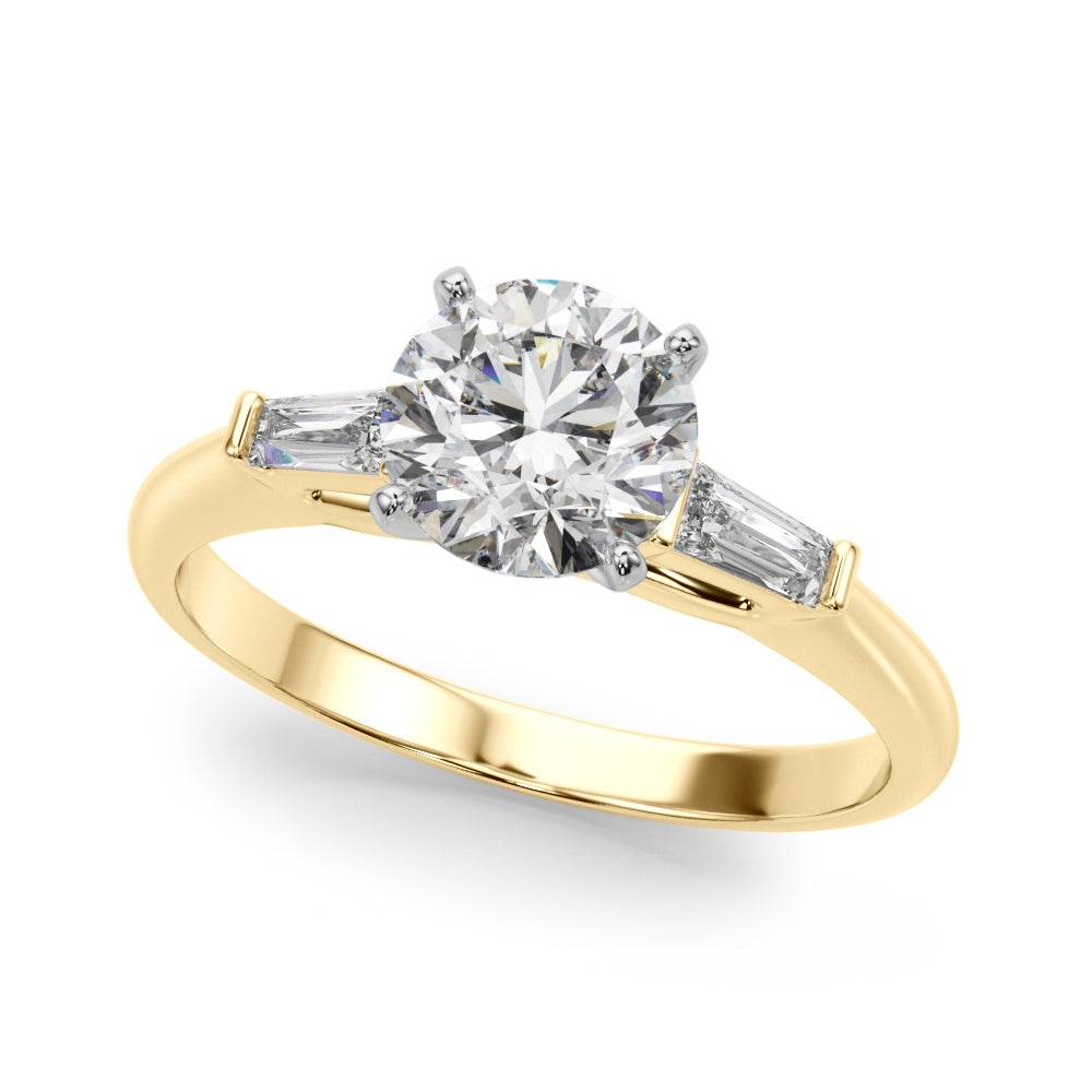 Tapered Baguette 3-Stone Engagement Ring