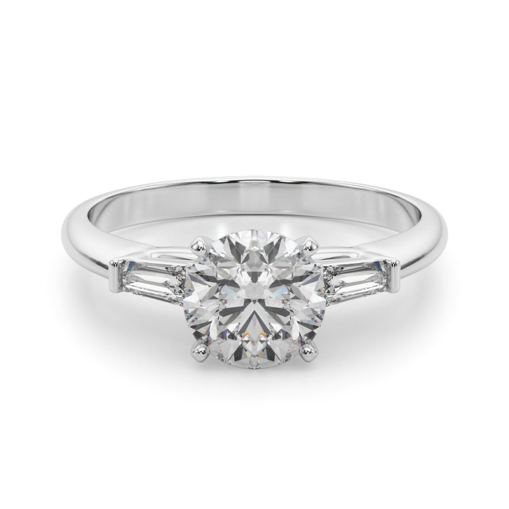Tapered Baguette 3-Stone Engagement Ring
