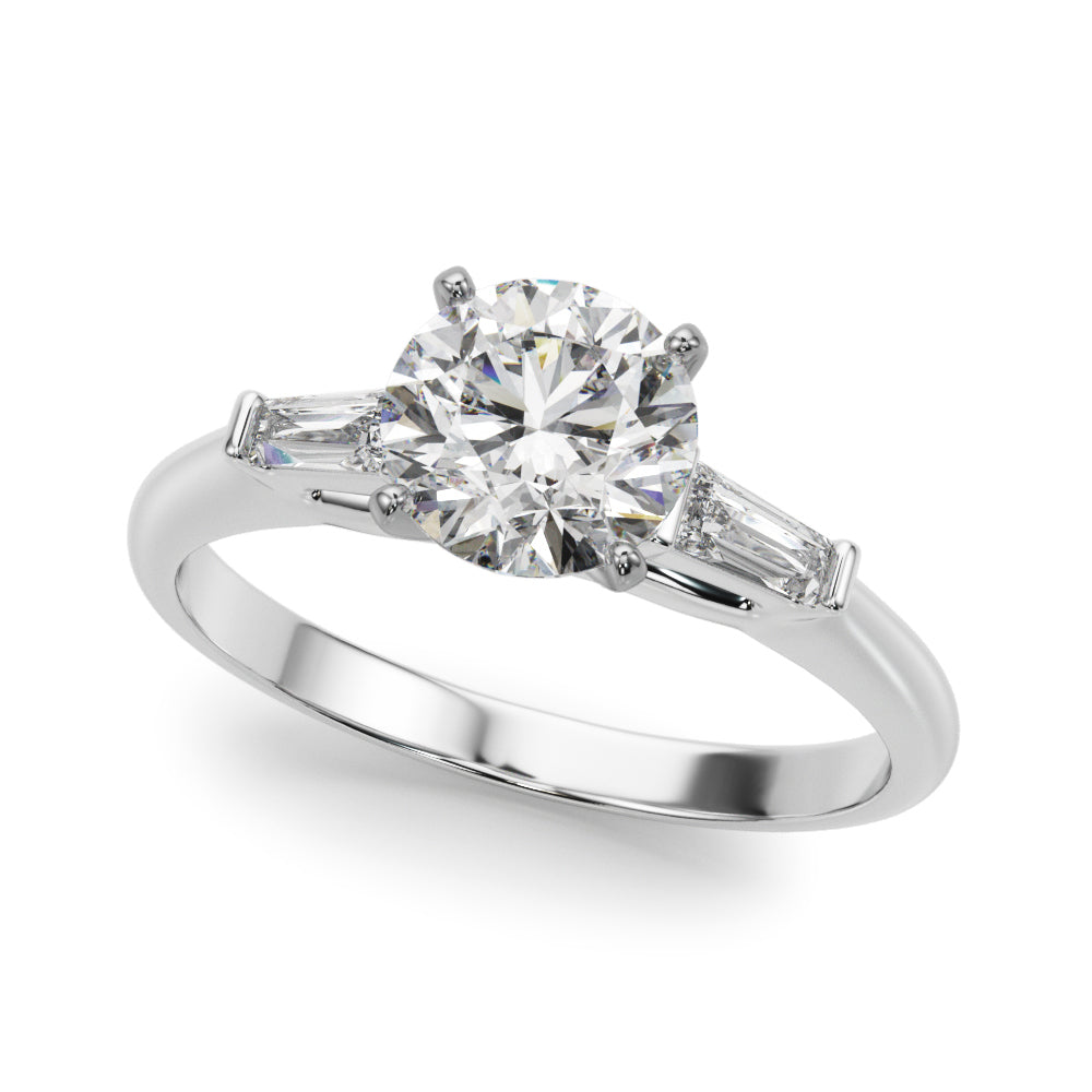 Tapered Baguette 3-Stone Engagement Ring