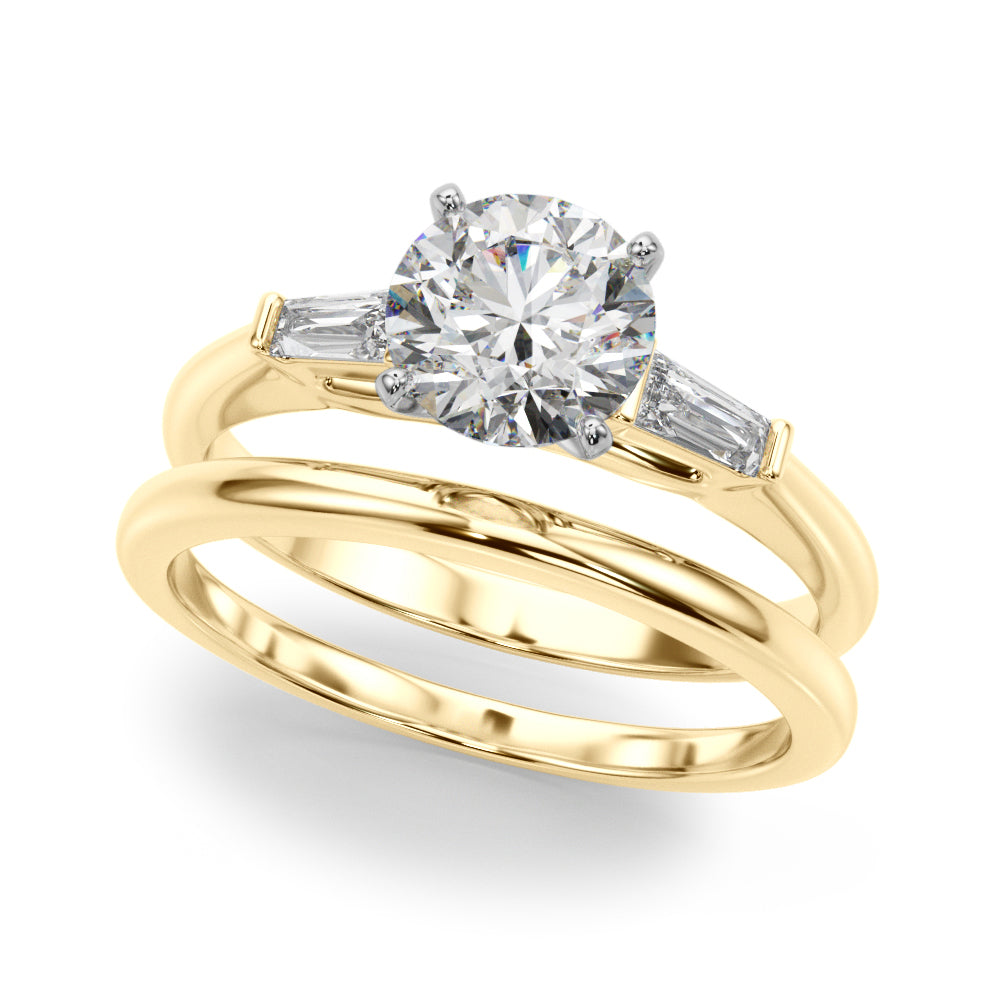Tapered Baguette 3-Stone Engagement Ring