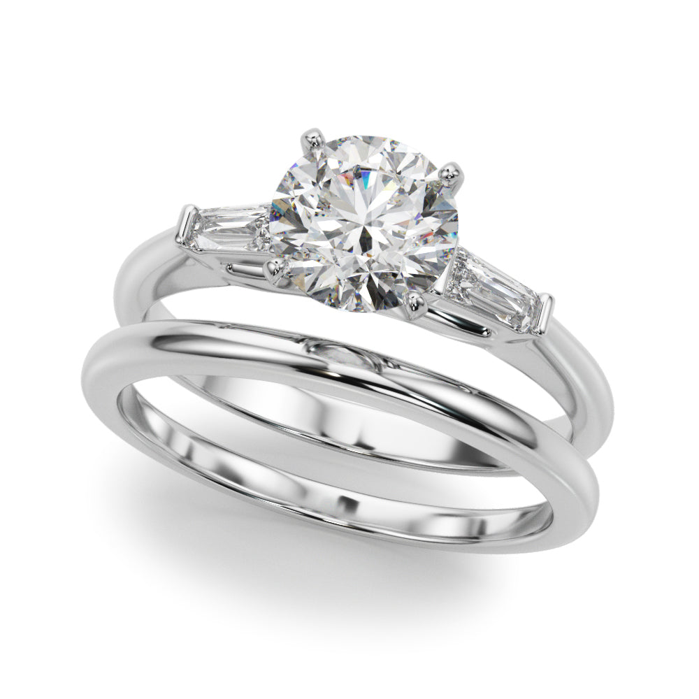 Tapered Baguette 3-Stone Engagement Ring