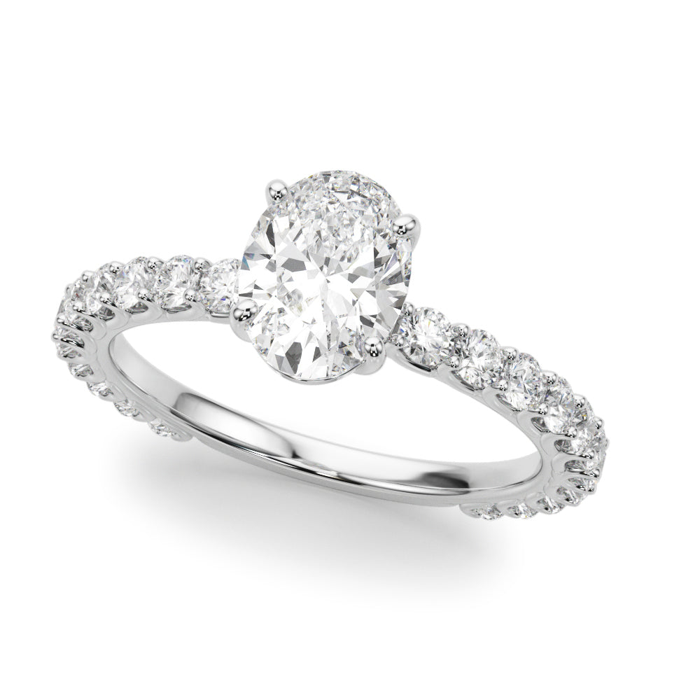 OVAL SINGLE ROW SHARED PR ENG RING