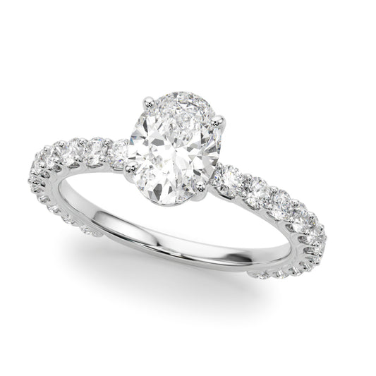 OVAL SINGLE ROW SHARED PR ENG RING