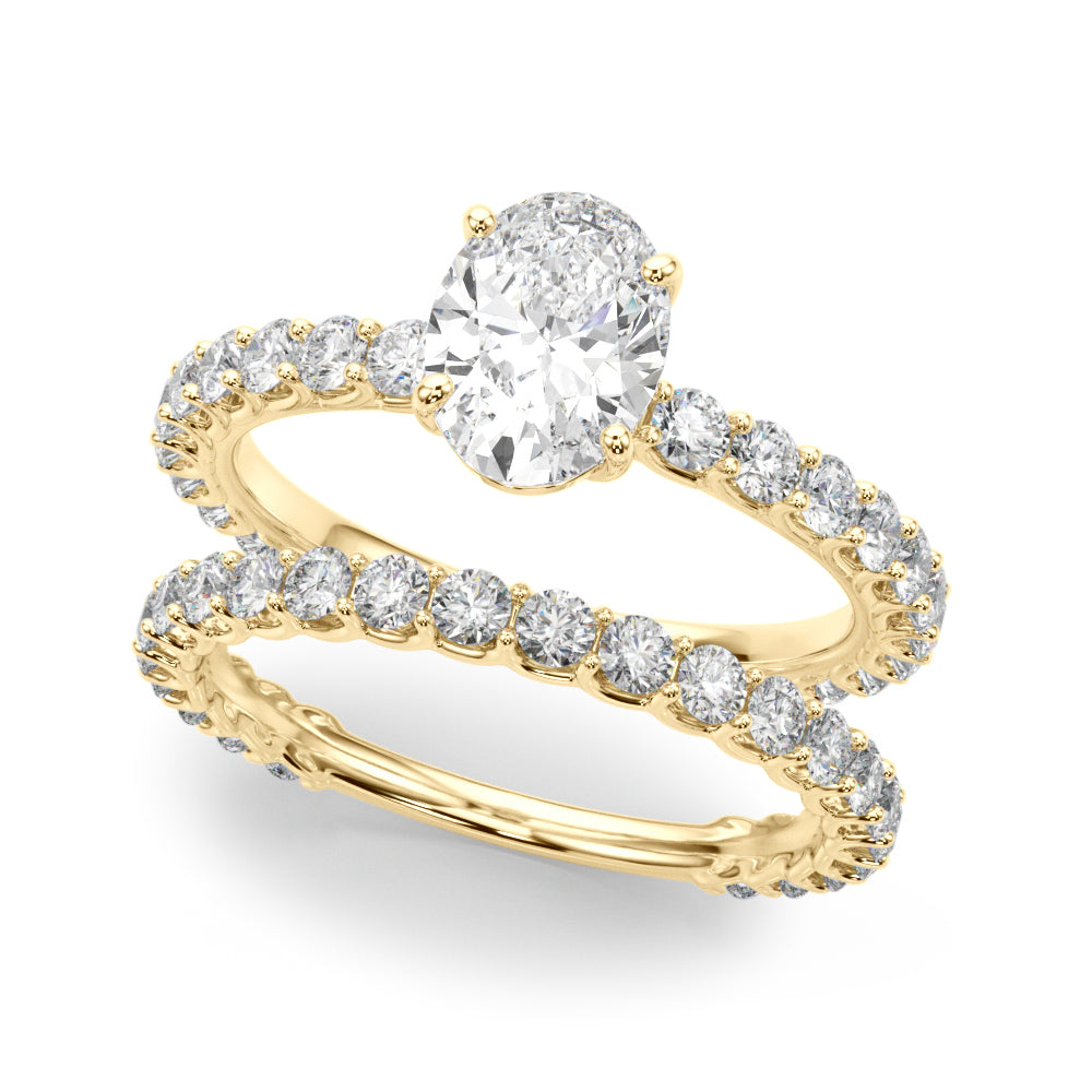 OVAL SINGLE ROW SHARED PR ENG RING