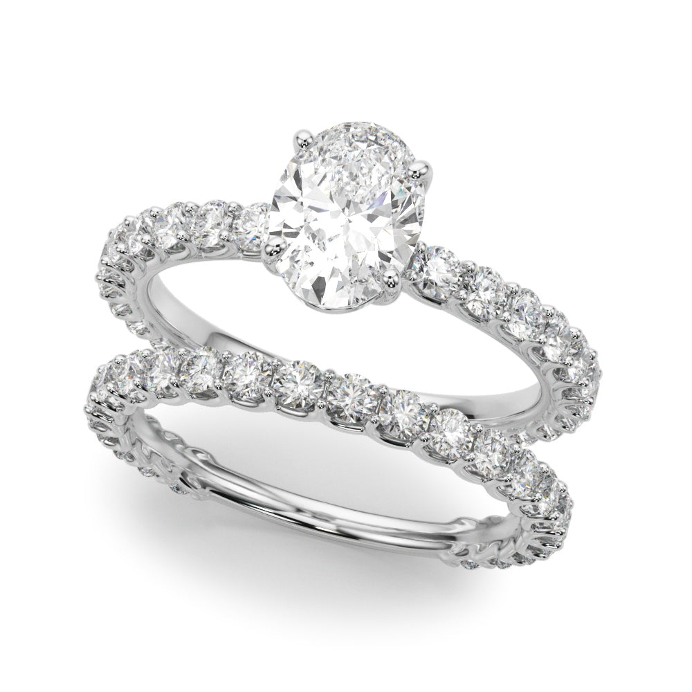 OVAL SINGLE ROW SHARED PR ENG RING