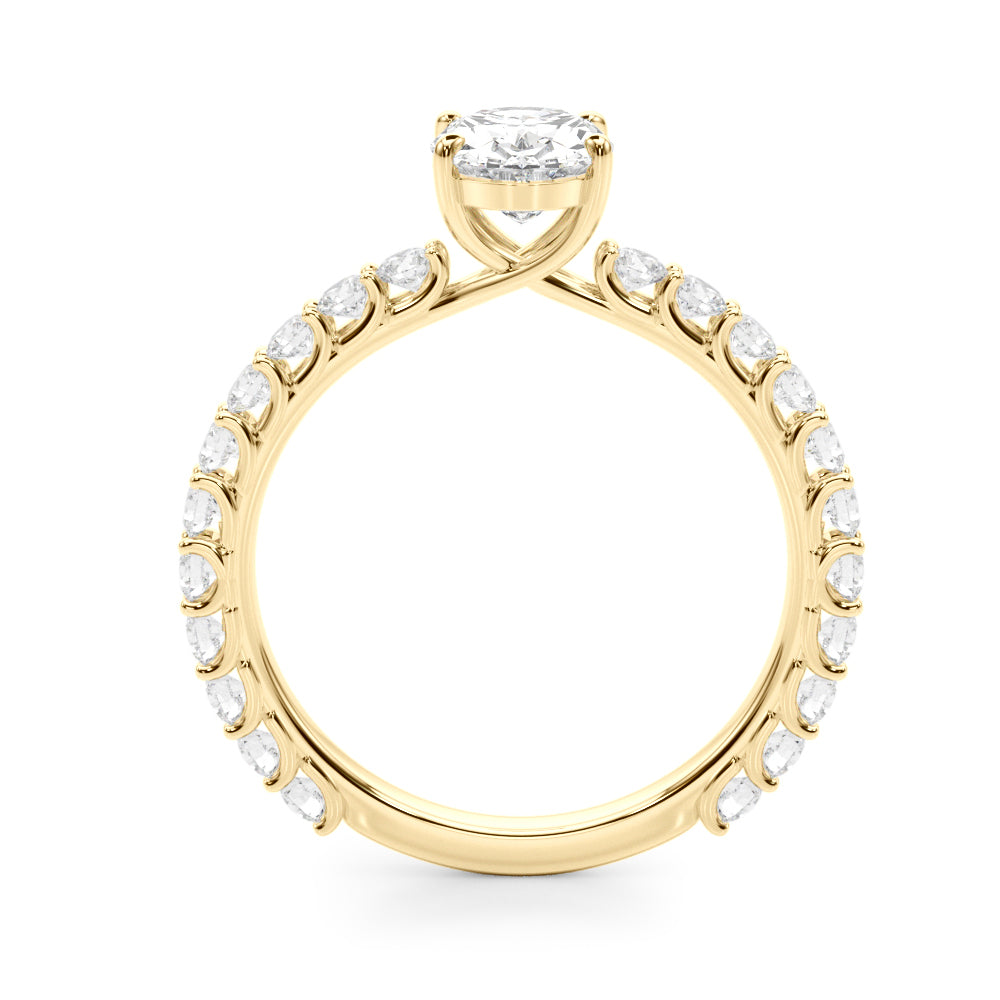 OVAL SINGLE ROW SHARED PR ENG RING