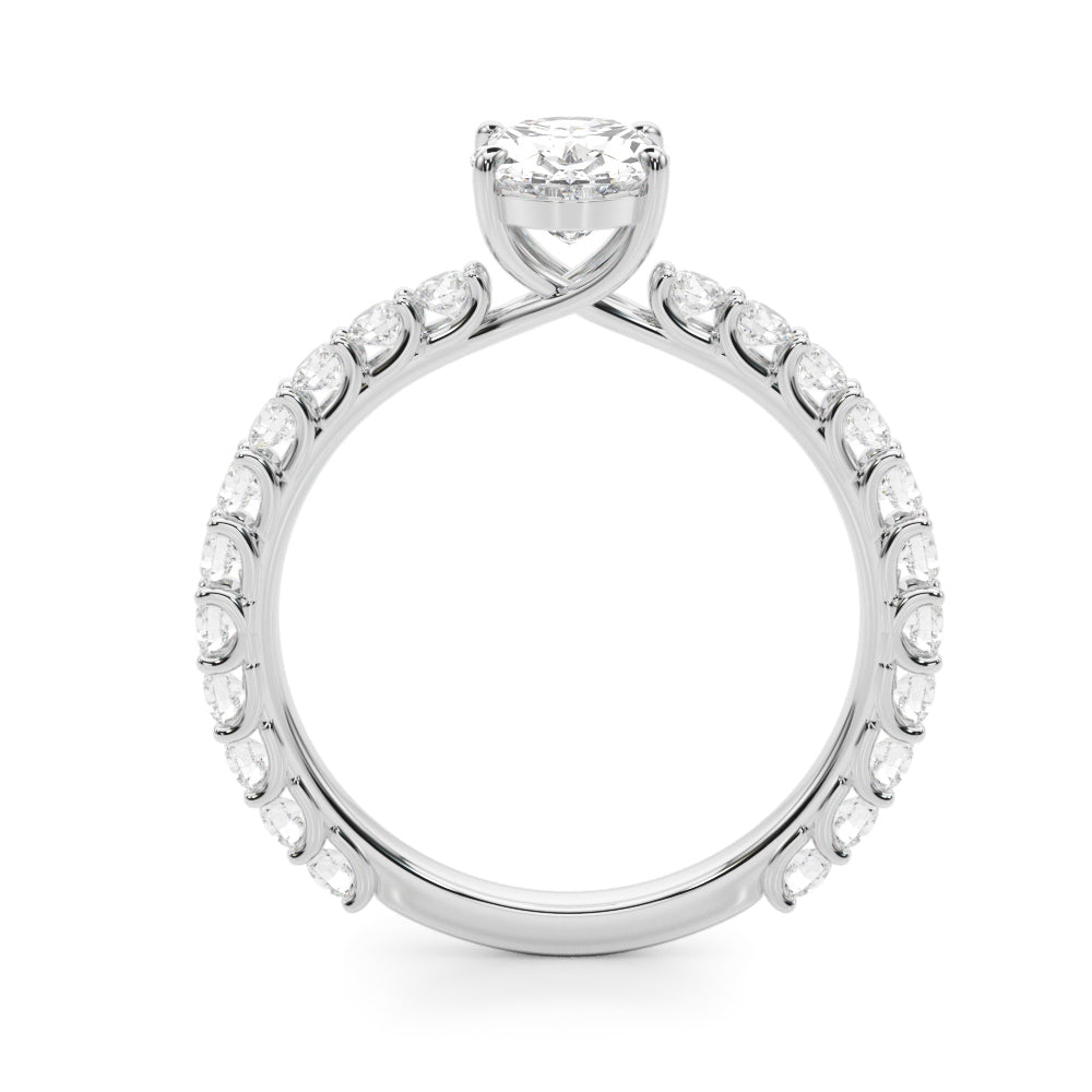 OVAL SINGLE ROW SHARED PR ENG RING