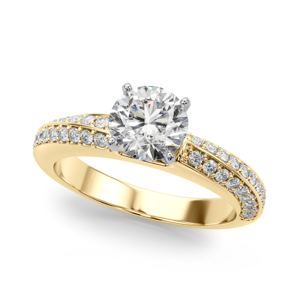 Multirow Twisted Engagement Rings