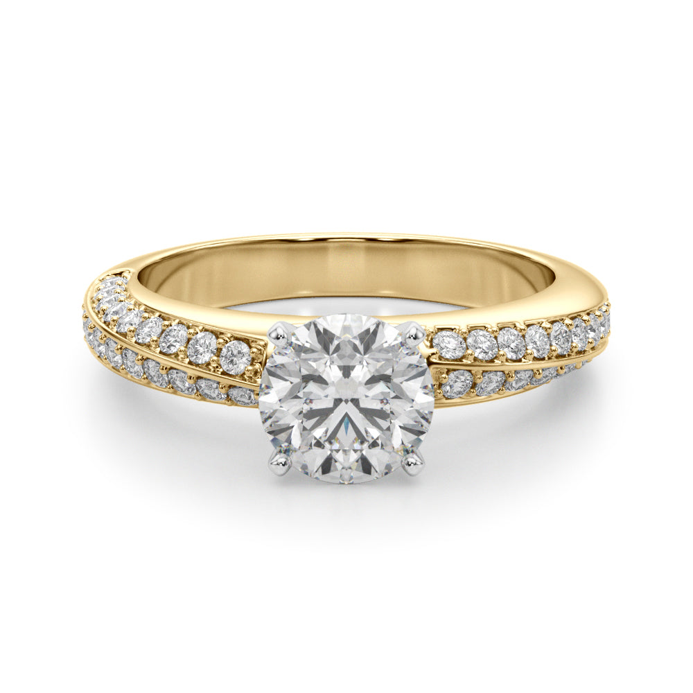 Multirow Twisted Engagement Rings