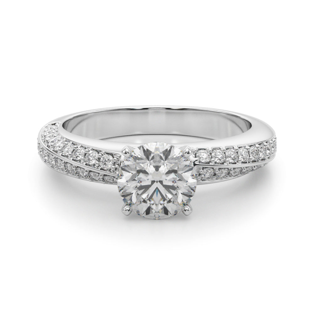 Multirow Twisted Engagement Rings