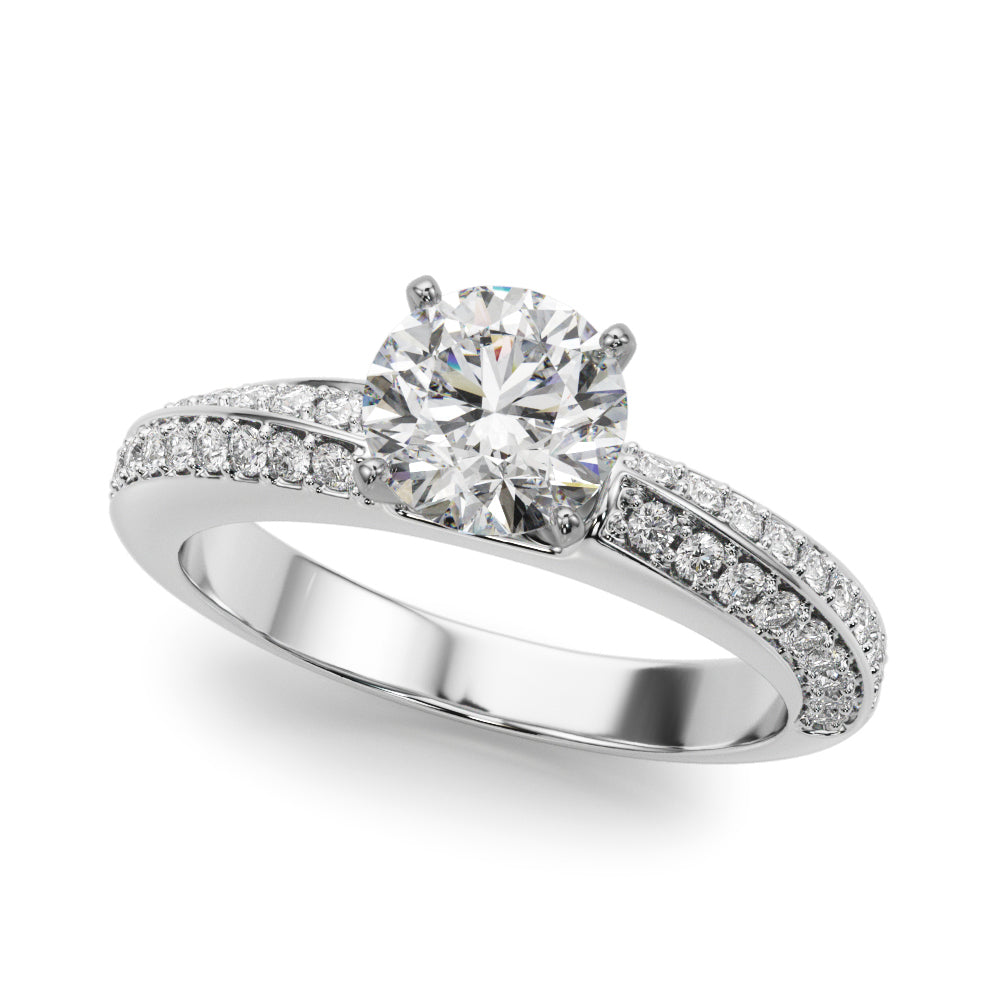 Multirow Twisted Engagement Rings
