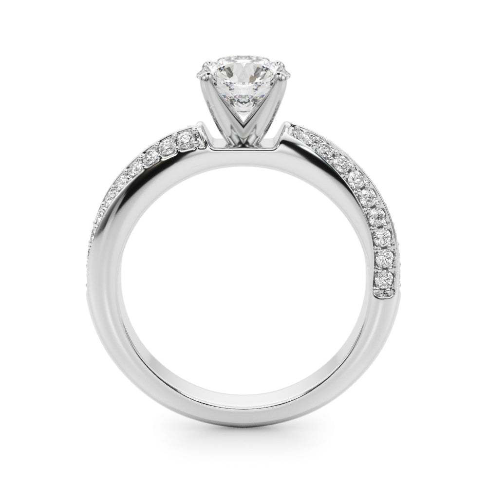 Multirow Twisted Engagement Rings