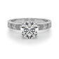 Alternating Round & Baguette Stackable Engagement Rings
