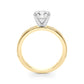 Alternating Round & Baguette Stackable Engagement Rings