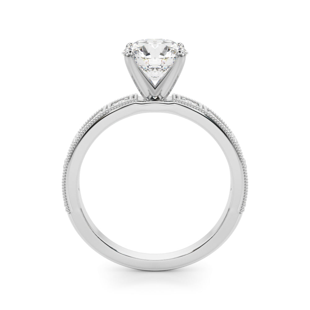 Alternating Round & Baguette Stackable Engagement Rings