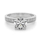 Antique Milgrain Prong Set Engagement Ring