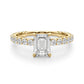 Single Row Trellis Shared Prong Engagement Ring