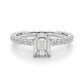 Single Row Trellis Shared Prong Engagement Ring