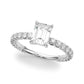 Single Row Trellis Shared Prong Engagement Ring