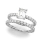 Single Row Trellis Shared Prong Engagement Ring