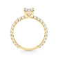 Single Row Trellis Shared Prong Engagement Ring