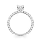 Single Row Trellis Shared Prong Engagement Ring