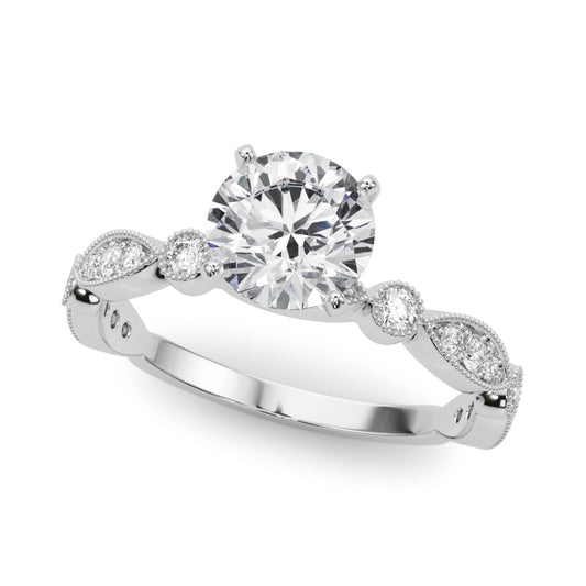 Vintage Inspired Milgrain Engagement Ring