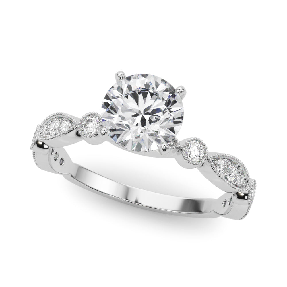 Vintage Inspired Milgrain Engagement Ring