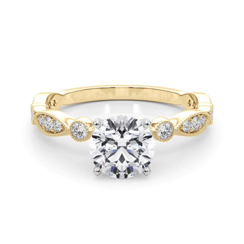 Vintage Inspired Milgrain Engagement Ring