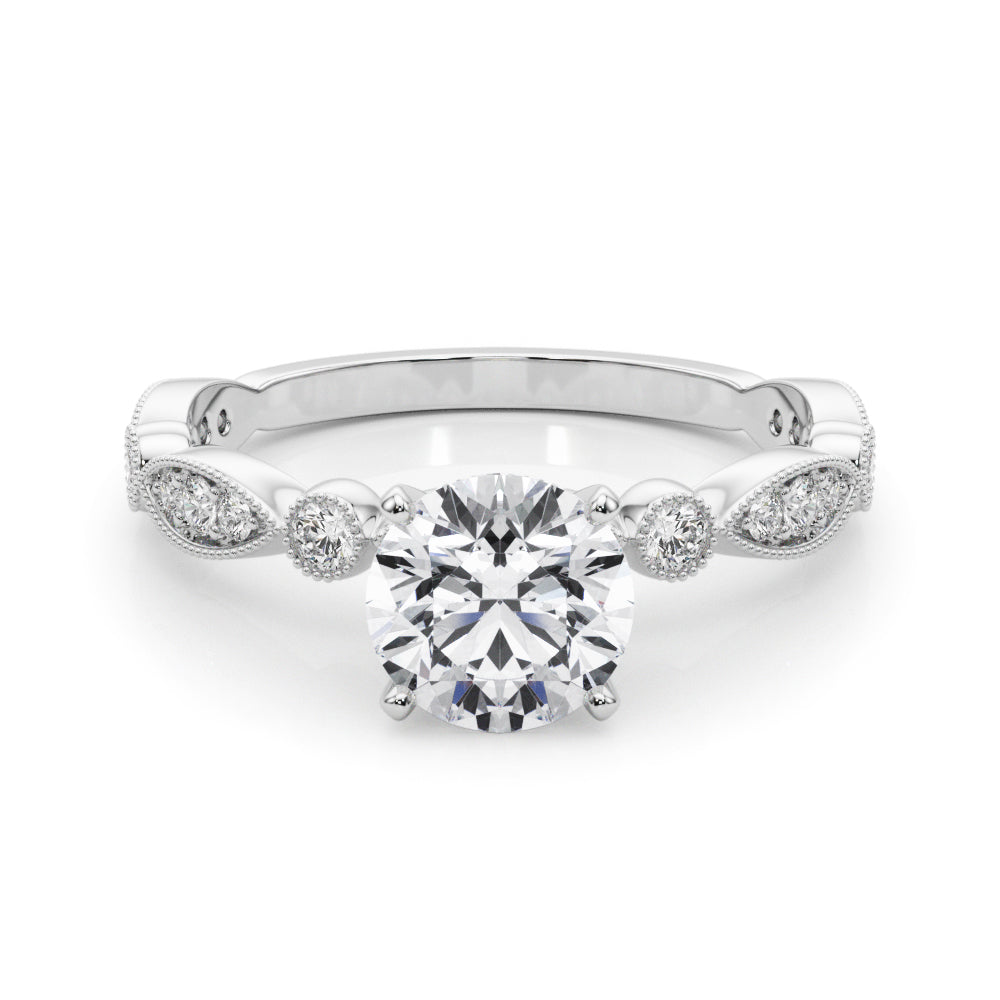 Vintage Inspired Milgrain Engagement Ring