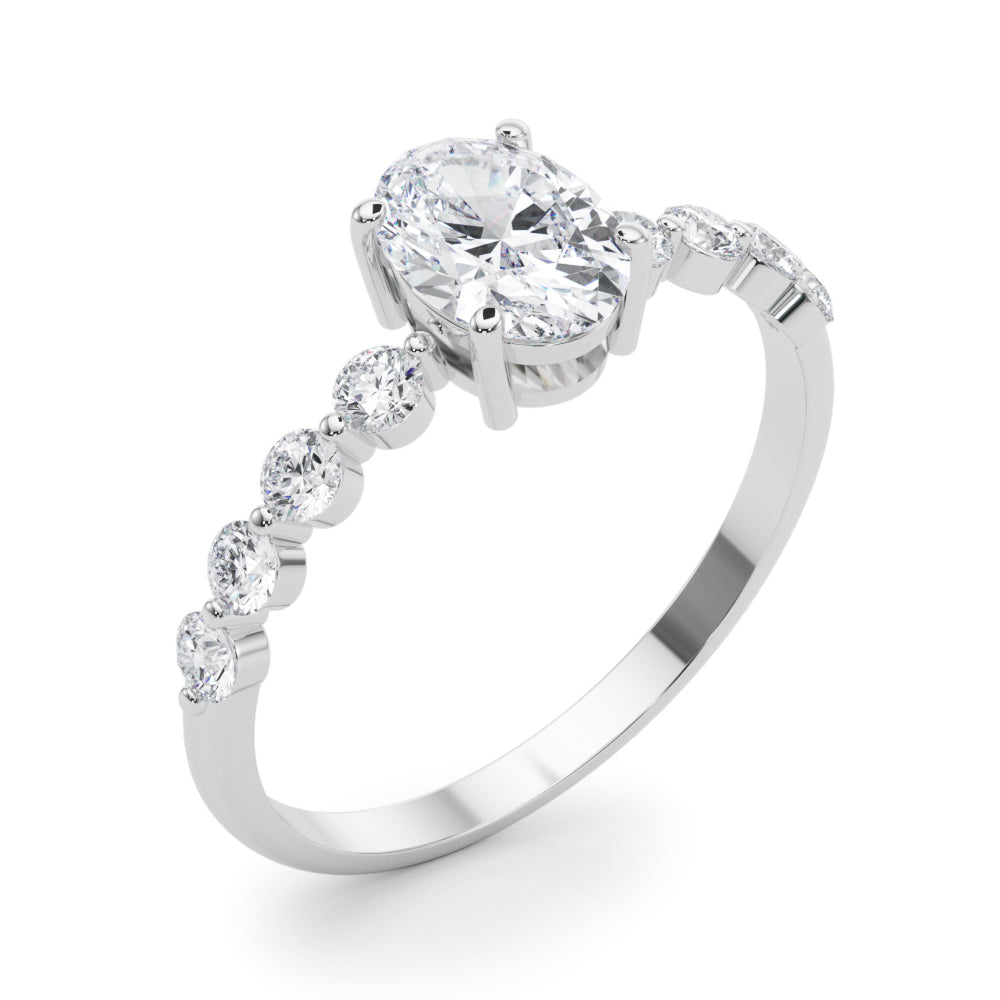 OVAL SINGLE ROW SHARED PR ENG RING