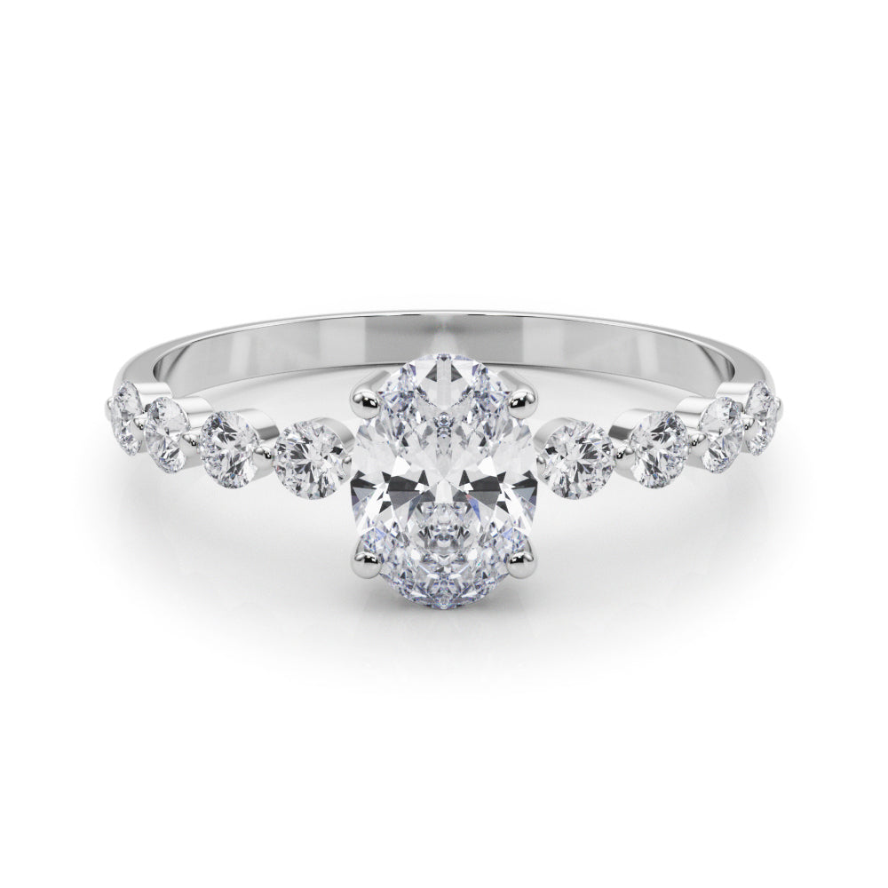 OVAL SINGLE ROW SHARED PR ENG RING