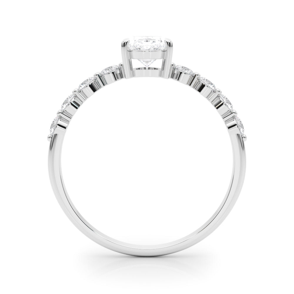 OVAL SINGLE ROW SHARED PR ENG RING