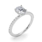 Hidden Halo Oval Engagement Ring