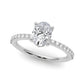 Hidden Halo Oval Engagement Ring