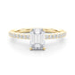 Hidden Halo Emerald Cut Engagement Ring