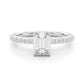 Hidden Halo Emerald Cut Engagement Ring