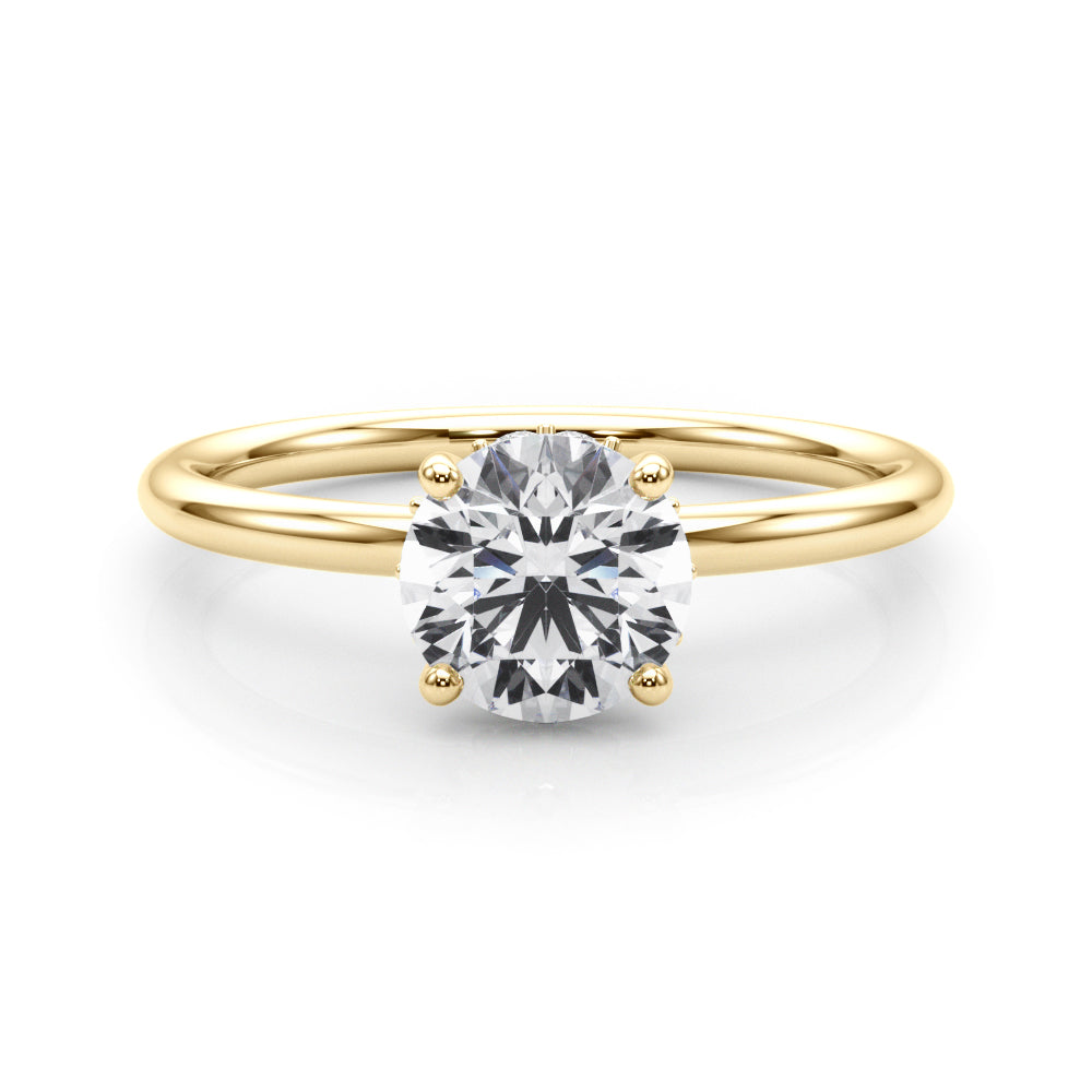 Hidden Halo Round Engagement Ring