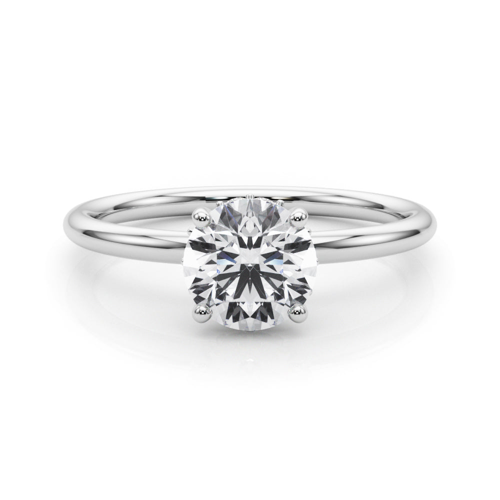 Hidden Halo Round Engagement Ring