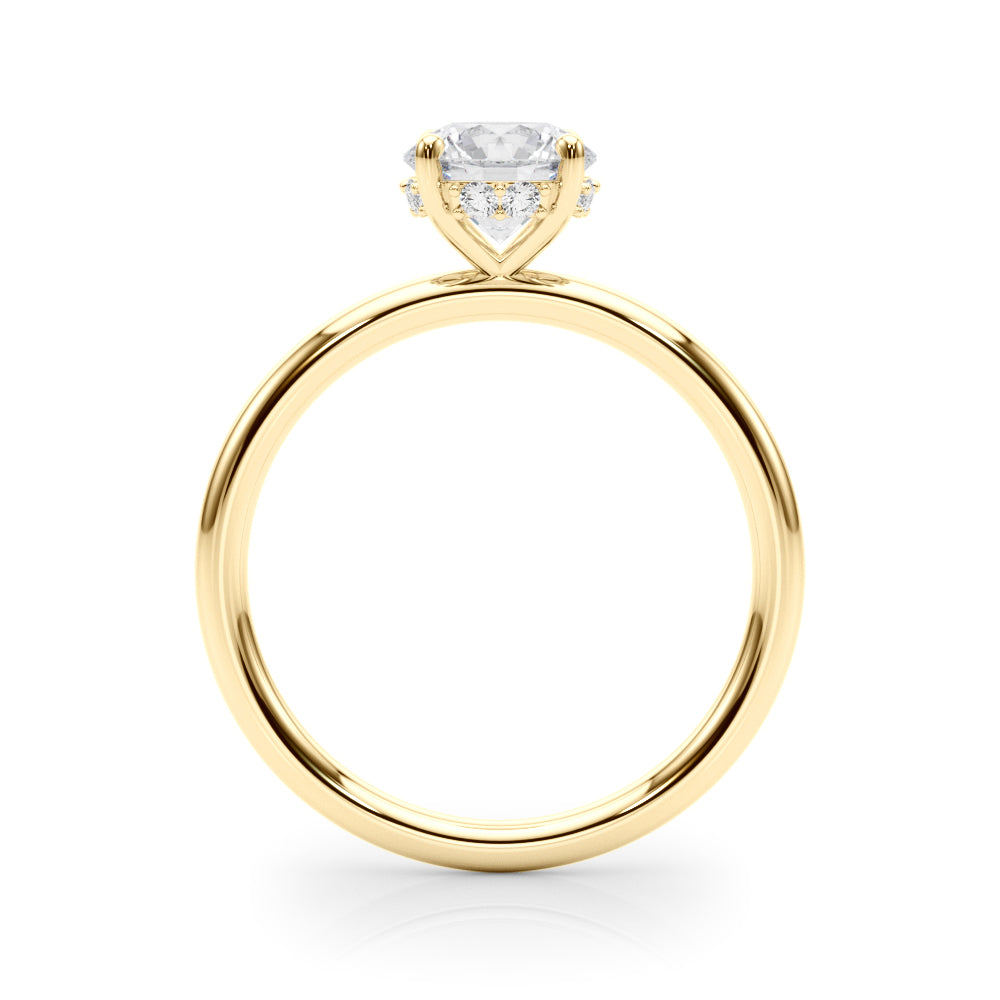 Hidden Halo Round Engagement Ring