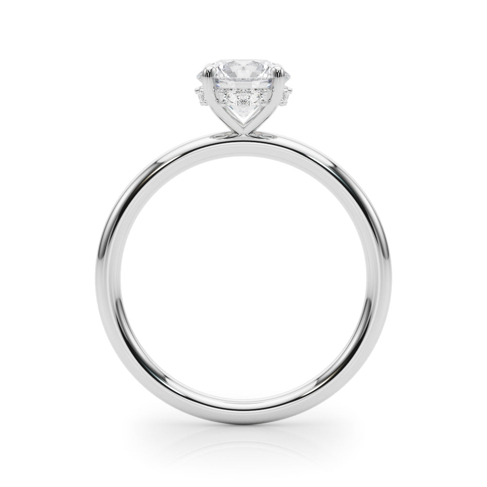 Hidden Halo Round Engagement Ring