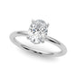 Hidden Halo Oval Engagement Ring