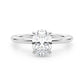Hidden Halo Oval Engagement Ring