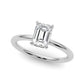 Hidden Halo Emerald Cut Engagement Ring