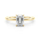 Hidden Halo Emerald Cut Engagement Ring