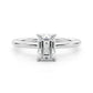 Hidden Halo Emerald Cut Engagement Ring