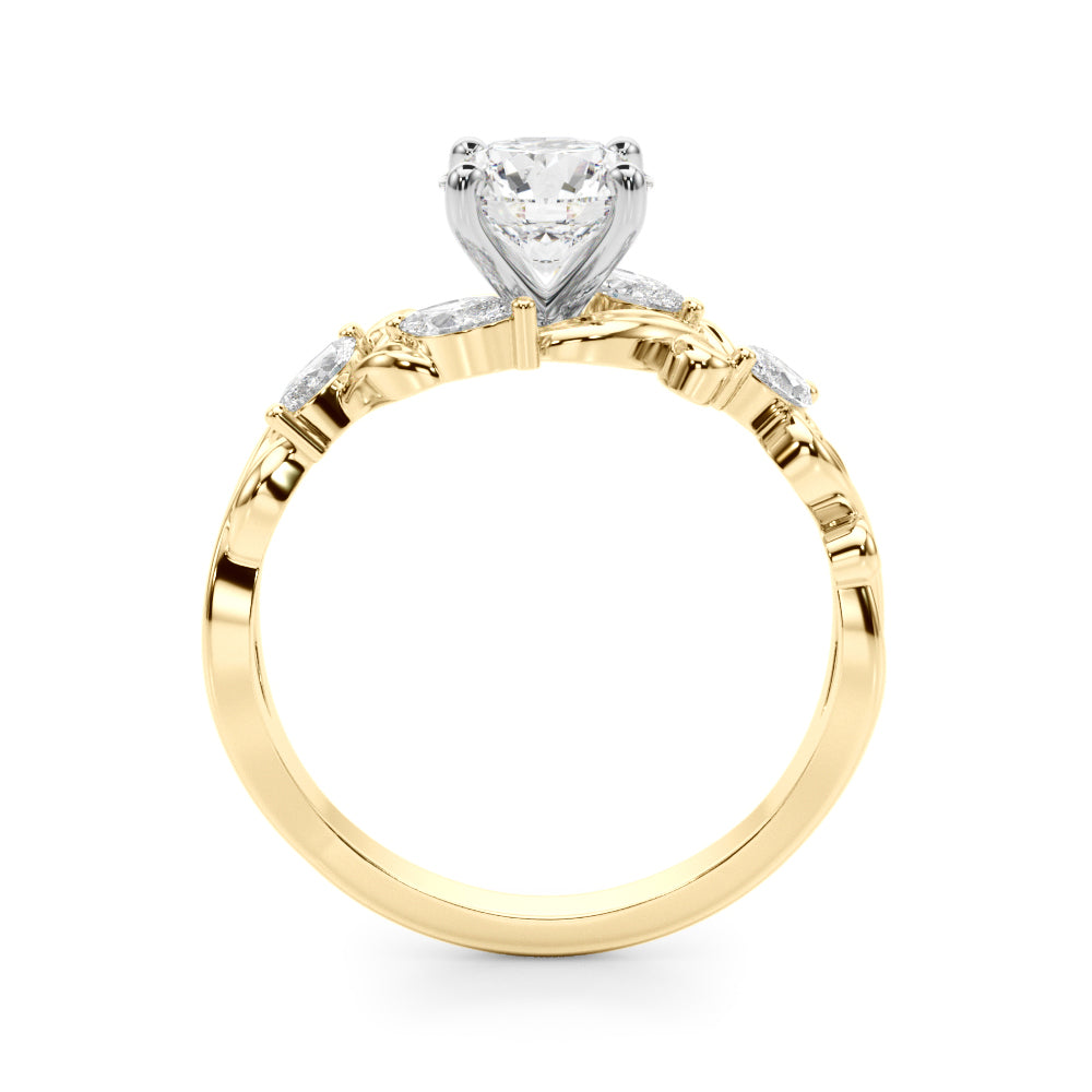 Vintage-Inspired Marquise Accented Engagement Ring