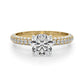 Multirow Pavé Engagement Ring